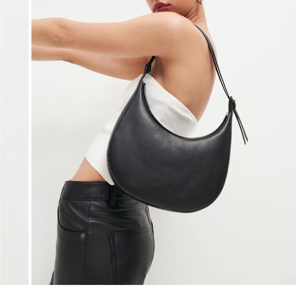 Reformation Black Medium Rosetta Shoulder Bag - Picture 5 of 6